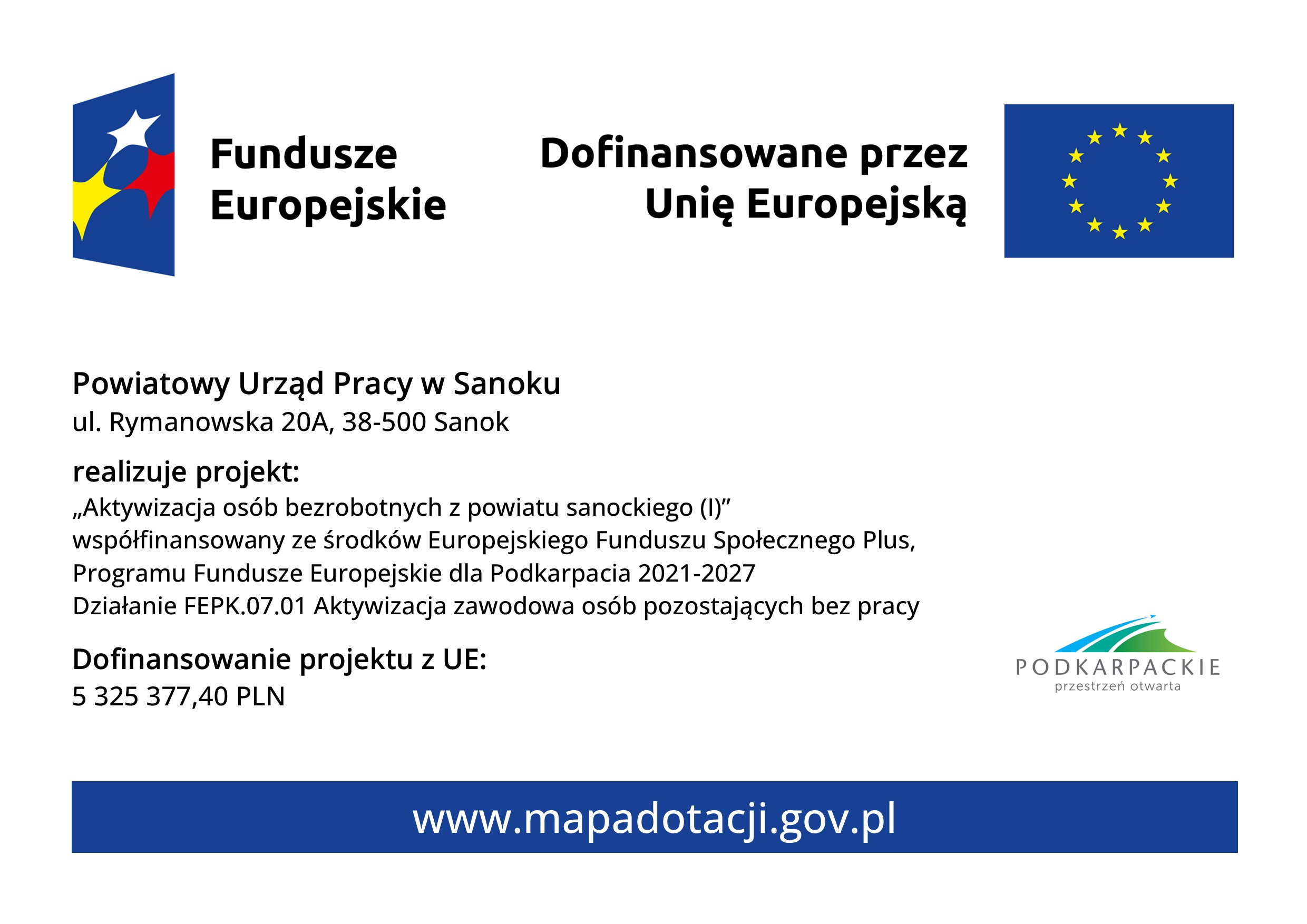 Plakat przedstawiający projekt FEP 1