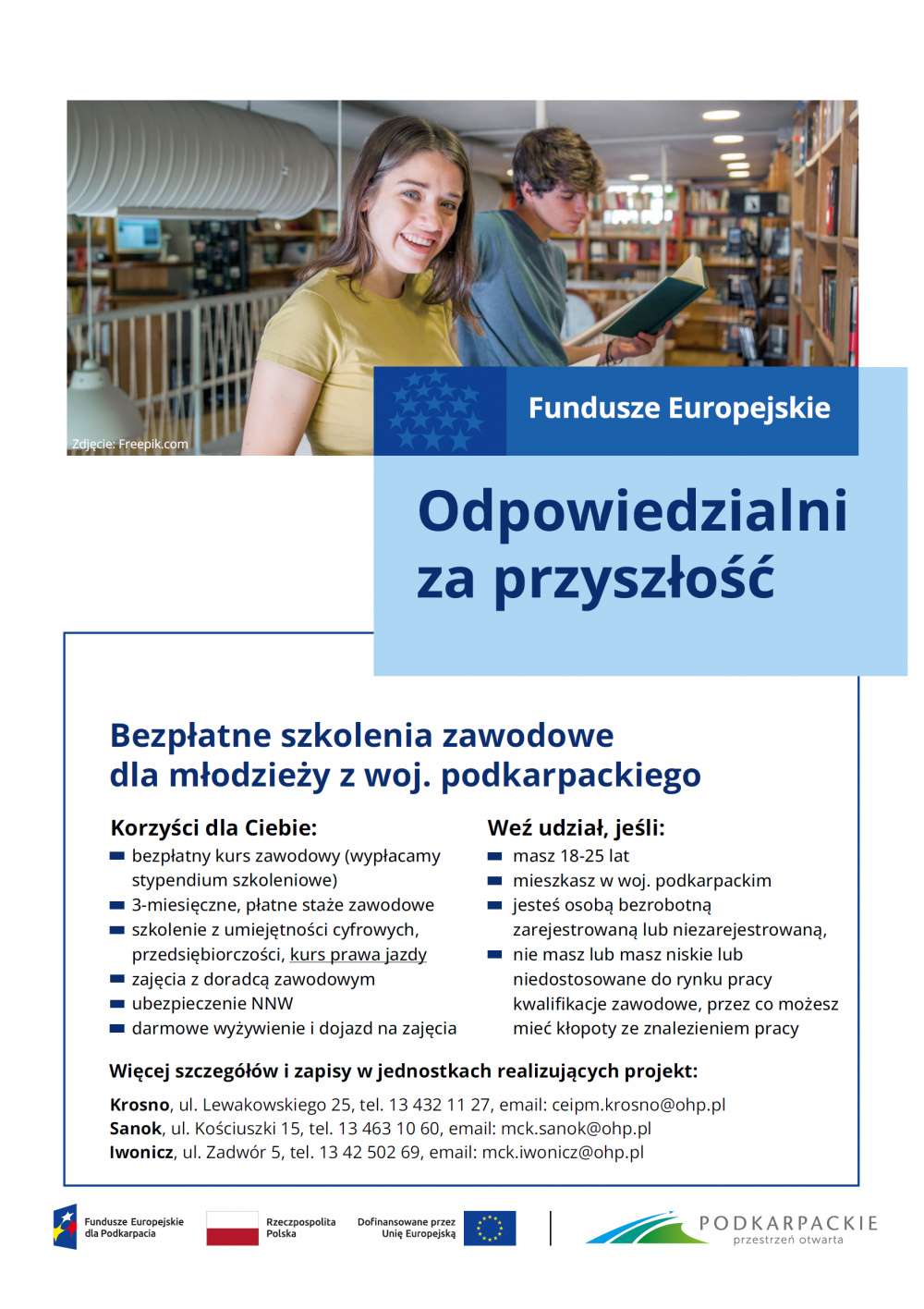 Plakat reklamujący projekt odpowiedzialni za przyszłość